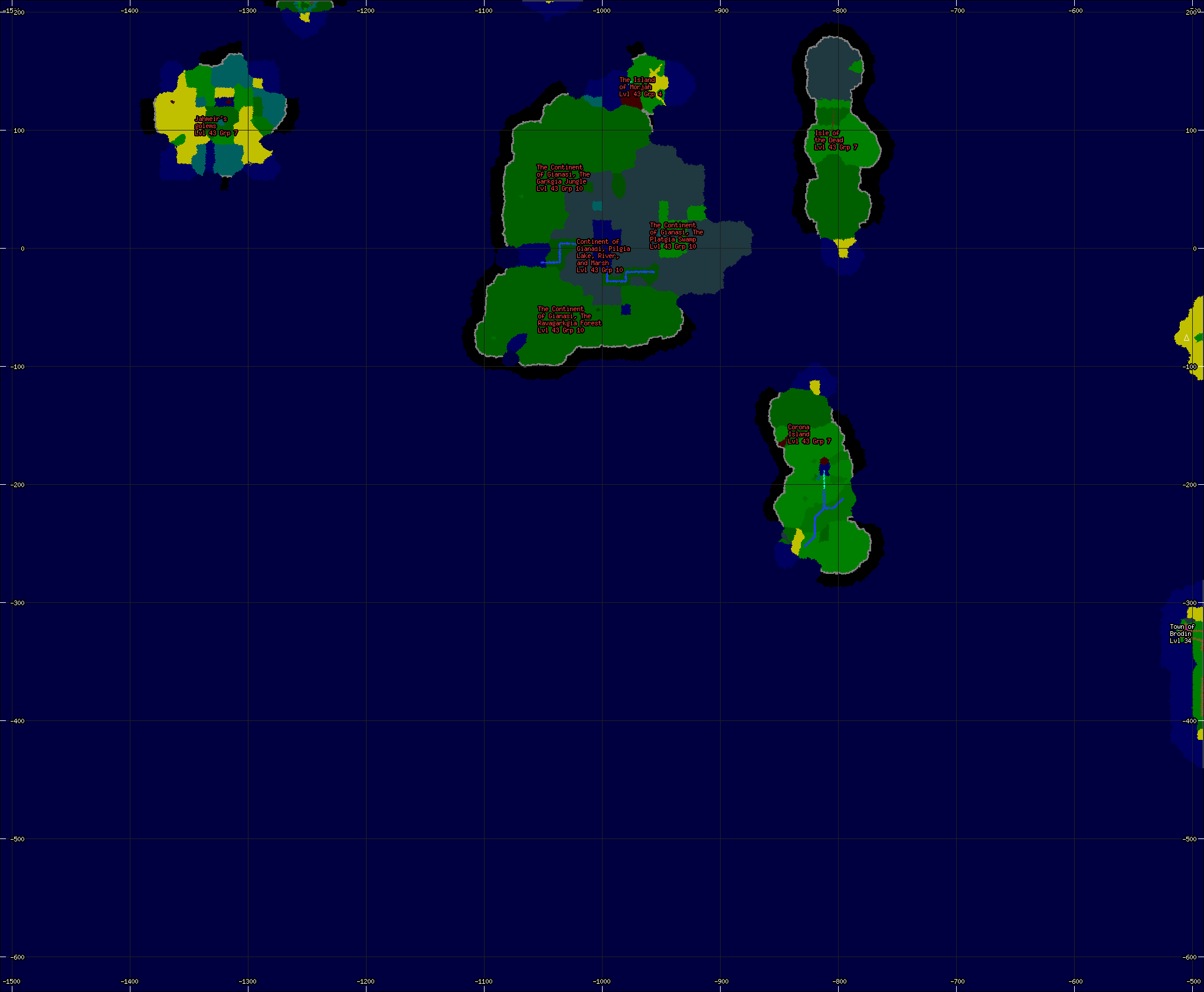 Area Map of the Western Mainland of Alter Aeon