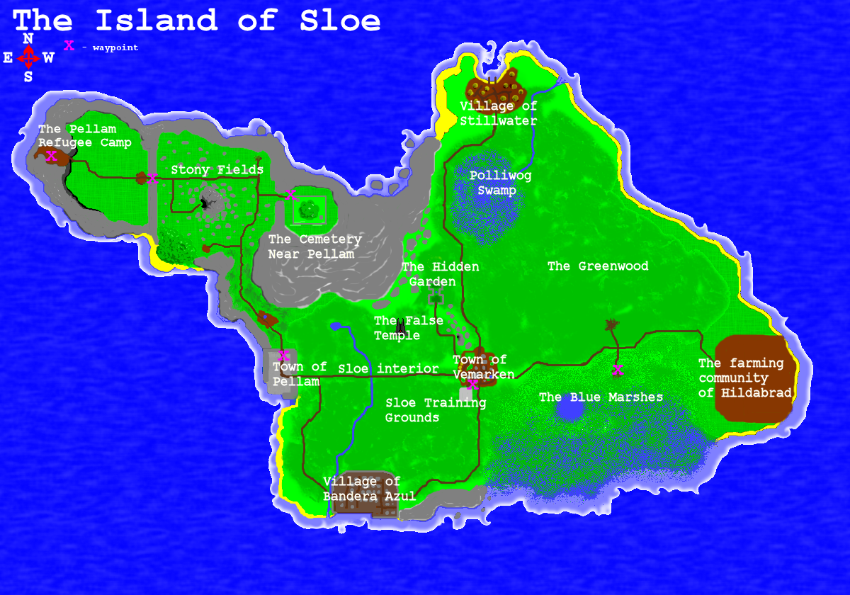 Map of the Island of Sloe